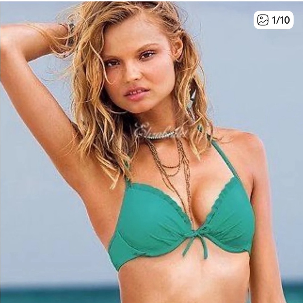 Victoria secret teal fabulous push up bikini top